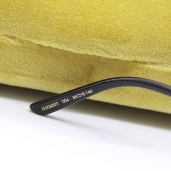 NEW GG0803S 004 GUCCI SUNGLASSES CAT EYE FRAME EYEWEAR GUCCI GG 0803S GOLD - Picture 10 of 12